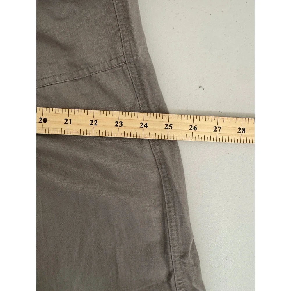 Banana Republic Ryan Fit Pants sz 12 Linen Wide Leg Drawstring coastal 90s